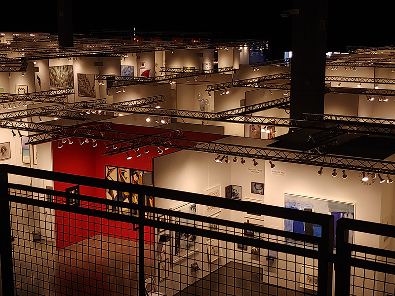 View of the many gallery exhibitions at the Seattle Art Fair